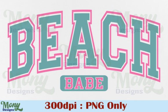 Beach Babe PNG: Retro Summer Vacation Design