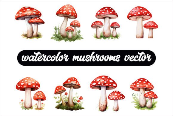 Beautiful Mushrooms and Grass Drawing: A Versatile Asset for Creative Projects