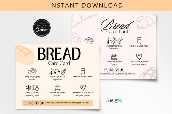 Bread Care Card Canva Editable Template: A Practical Guide for Bread Sellers