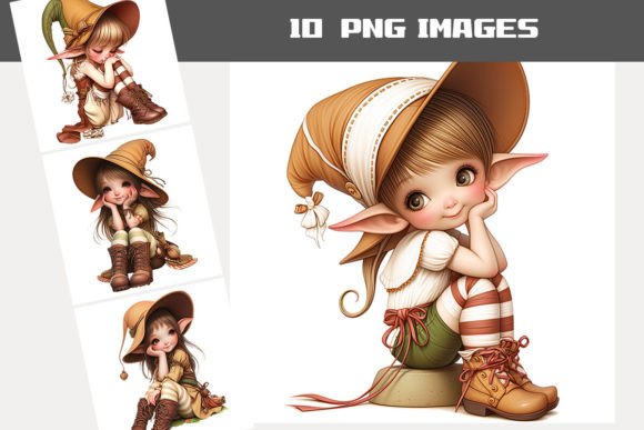 Cute Little Elves Clipart Bundle: A Design Asset with Heart