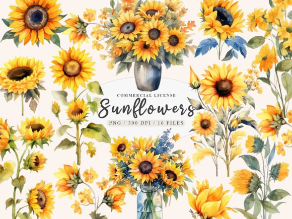 Enhance Your Creative Projects with Sunflower Clipart and Modern Wreath Clipart