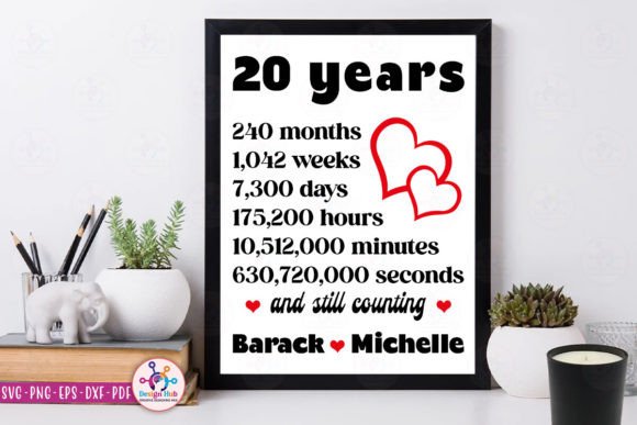 Everything You Need to Know About 20th Wedding Anniversary SVG Files