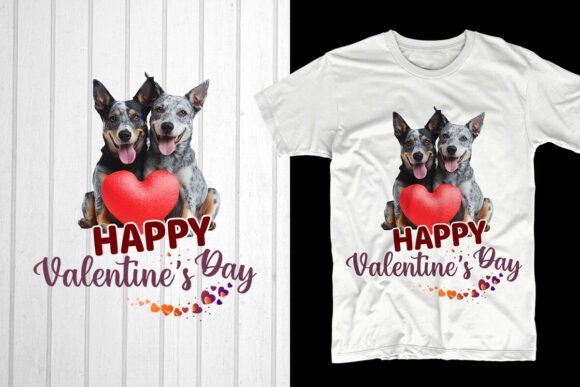 Happy Valentine's Day Blue Heeler Dog Design