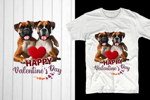 Happy Valentine's Day Boxer Dog Couple