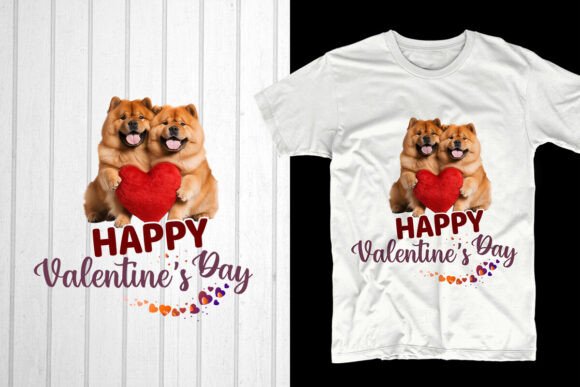 Happy Valentine’s Day: A Stylish Chow Chow Couple Design for Your POD Business