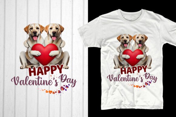 Happy Valentine’s Day: A Stylish Labrador Retriever Design for Your POD Business
