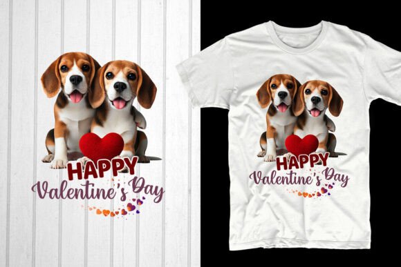 Happy Valentine’s Day Beagle Dog Couple: A Stylish and Trendy Design for Your POD Business