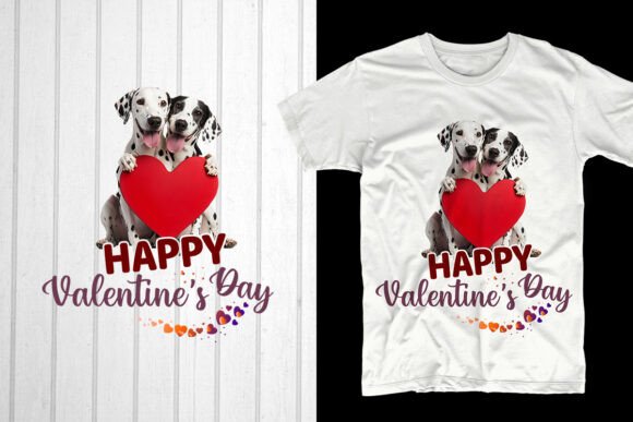 Happy Valentine’s Day: Celebrating Love with a Dalmatian Dog Couple Design