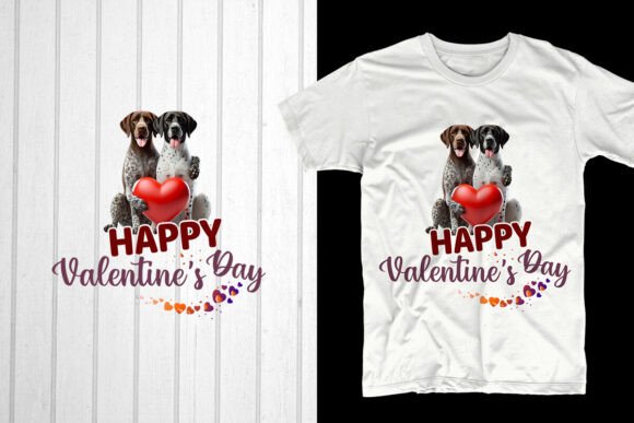 Happy Valentine’s Day, GS Pointer Dog Couple: A Trendy Design for Your POD Business