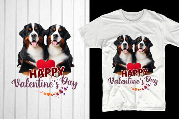Happy Valentine’s Day with a Bernese Couple: A Stylish and Trendy Design for Your POD Business