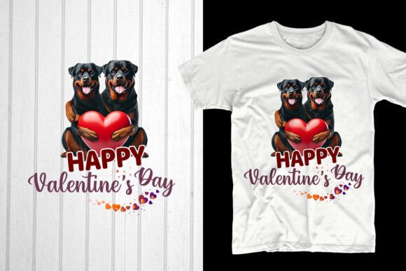 Happy Valentine’s Day with a Rottweiler Couple: A Unique and Trendy Design for Your POD Business