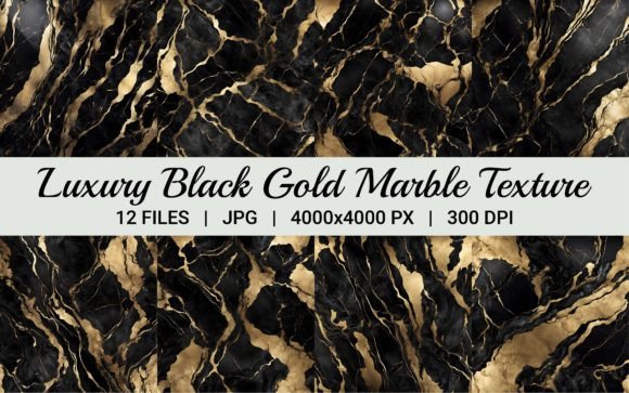 Luxury Black Gold Marble Texture