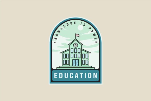 School or University Architecture Emblem: A Versatile Graphic Design Asset for Academic Branding